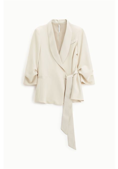 Blazer con chiusura laterale e rever effetto satin IMPERIAL | JBF1KHXGESSO