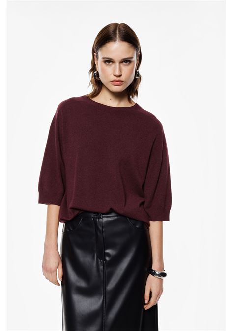 Maglione girocollo ampio manica tre quarti IMPERIAL | M3025868PRUGNA