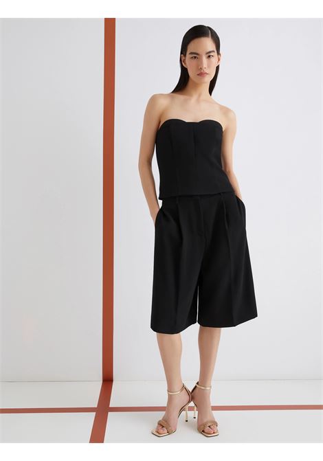 Bermuda ART365 BREDA iin envers satin con pince - NERO