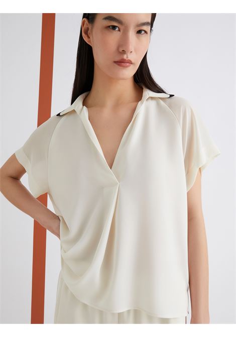 Polo in satin CALMO - BIANCO LANA MARELLA | CALMO001