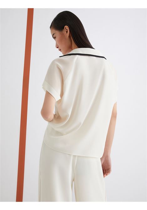Polo in satin CALMO - BIANCO LANA MARELLA | CALMO001