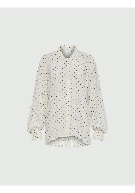 Camicia in pura seta - BIANCO LANA