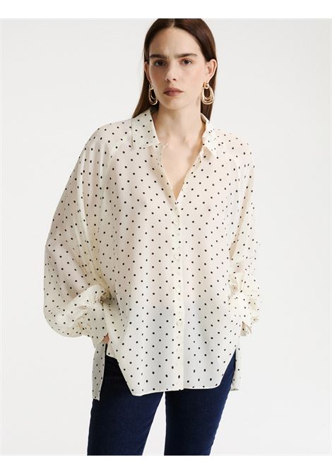 Camicia in pura seta - BIANCO LANA MARELLA | MLLCOLLE001