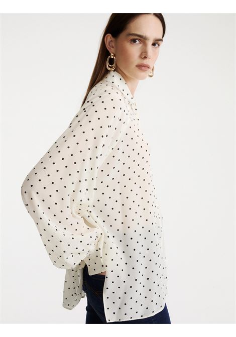 Camicia in pura seta - BIANCO LANA MARELLA | MLLCOLLE001