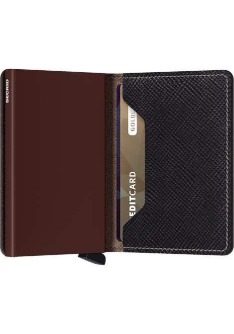 Slimwallet saffinao brown SECRID | SSA-SAFFIANOBROWN