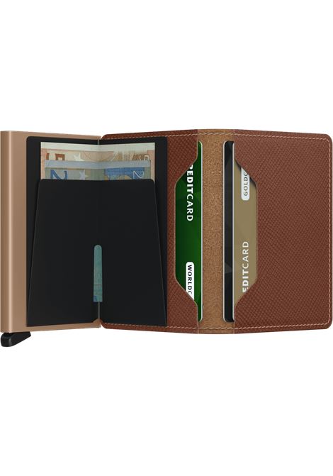 slimwallet saffiano caramel sand SECRID | SSA-SAFFIANOCARAMEL