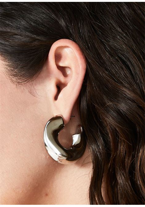 orecchini cerchi chunky wave NALì | DWOR0180ARGENTO