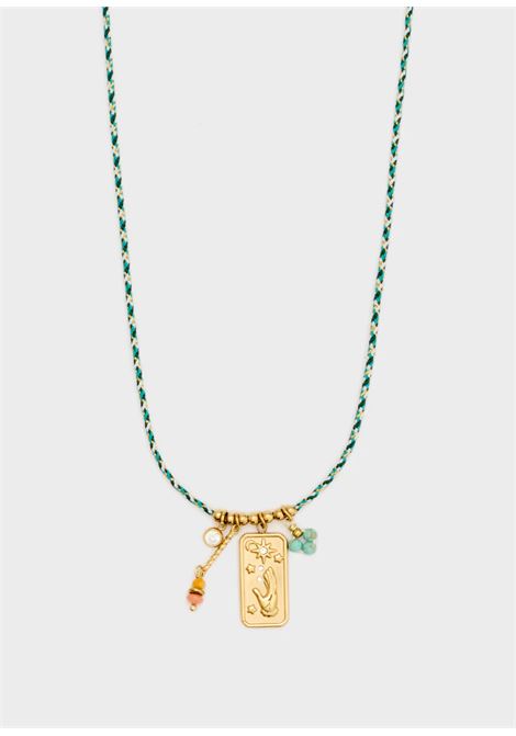 COLLANA FILO CIONDOLO ACC.INO. PLAC.ORO 14 NALì | LNCL0088ORO