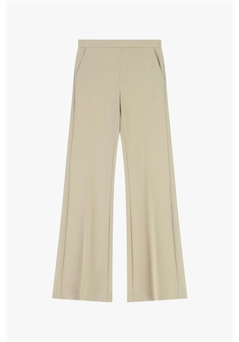 Pantaloni flare sartoriali vita alta pinces IMPERIAL | P3E9LAWPLATINO