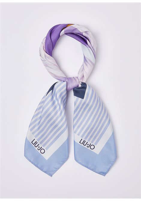 Foulard con fiore viola LIUJO | 2A6053T274500102