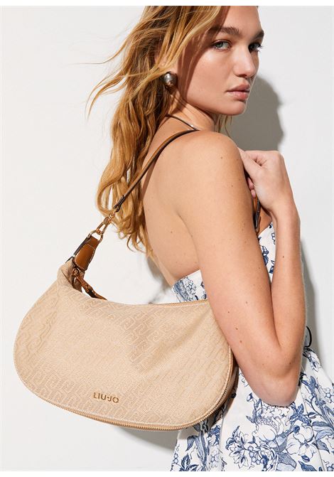 Borsa a spalla media jacquard