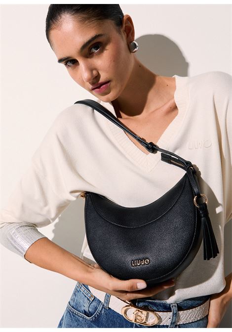 Borsa hobo media con charm