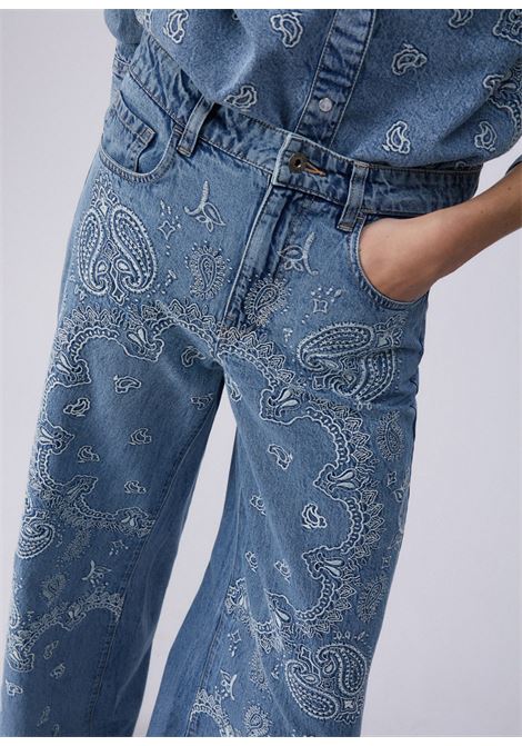 Jeans flare con ricami LIUJO | UA6147D031379016