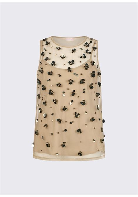 Top in tulle ricamato LIUJO | WA6310J3860P9240