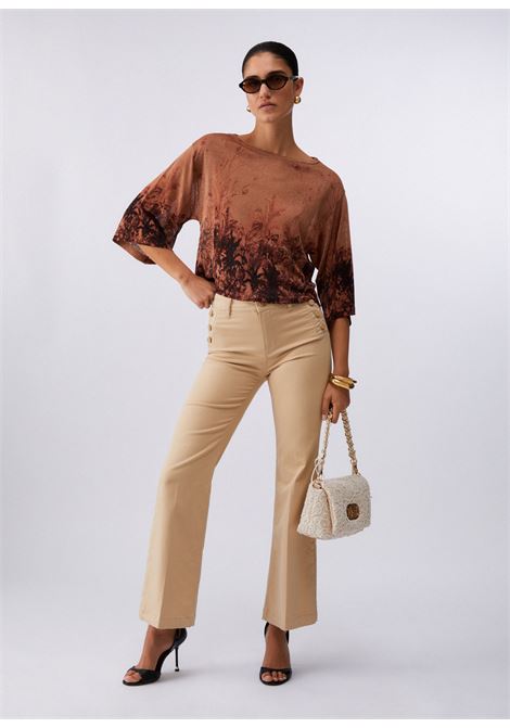 Pantaloni flare con bottoni logati LIUJO | WA6403T367A41208