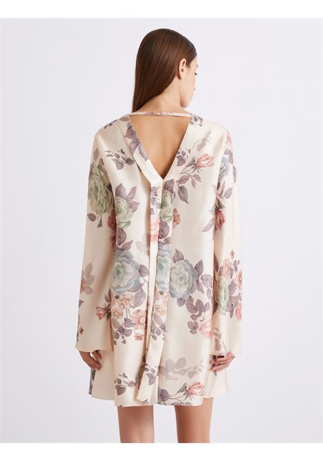 Abito svasato in twill di seta Cipria MARELLA | MLLSAMBA001