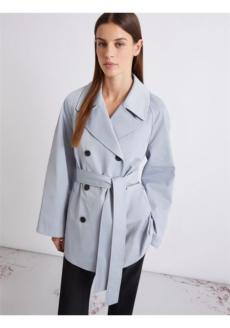 Trench in cotone tecnico Azzurro